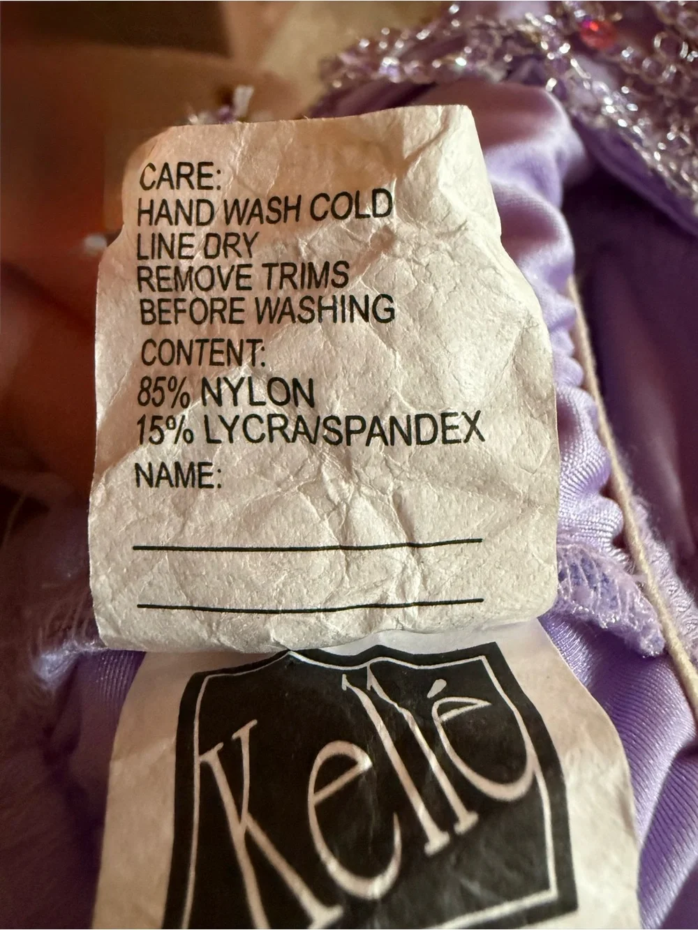 Kelle LC Lavender Lyrical Dance Costume Rhinestone Lace Contemporary Solo